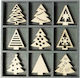 Wooden Set 45pcs 3cm Xmas Trees