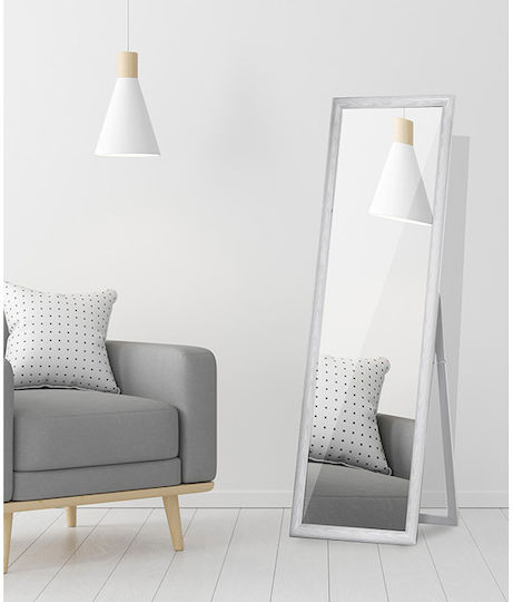 General Trade Boden- oder Standspiegel mit Grauem Holzrahmen 159x48,5cm