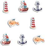 Nautical Stickers 5cm 8pcs