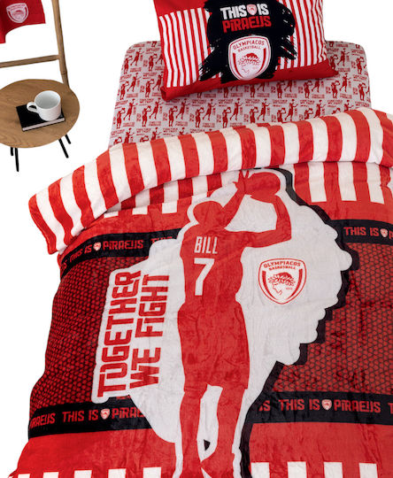 Palamaiki Blanket Olympiakos Red 160x220cm Palamaiki Blanket Olympiakos Red 160x220cm