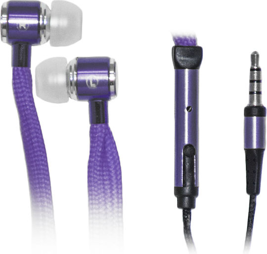 ShoeLace In-ear Handsfree Ακουστικά με Βύσμα 3.5mm Μωβ