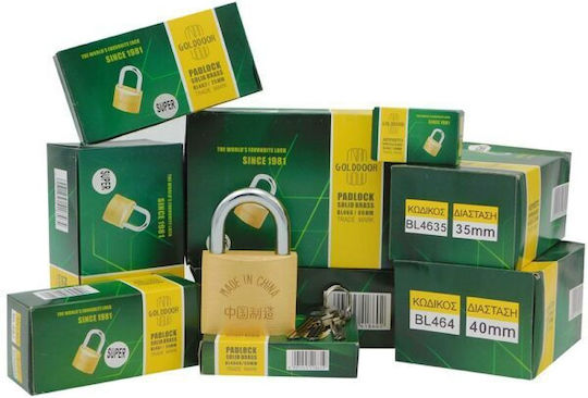 Golddoor Ορειχάλκινο Λουκέτο Πέταλο με Κλειδί 50mm