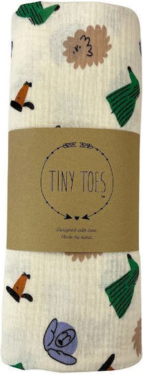 Tiny Toes Πάνα Αγκαλιάς από Μουσελίνα 65x65εκ.