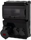 Черен панел Lago 10m Scenic 16a/5p прави контакти 2x230v F3.2663