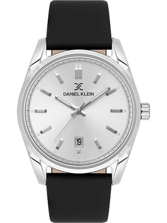 Daniel Klein Men's Watch Battery with Black Lea...
