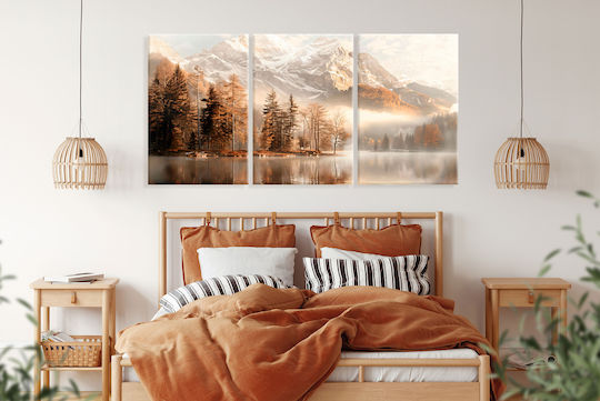 Decowalls Dreifach Gemälde auf Leinwand 90x180cm