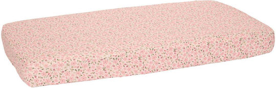 Little Dutch Σεντόνι Μονό με Λάστιχο Βαμβακερό Fairy Floral Ροζ Floral 90x200cm