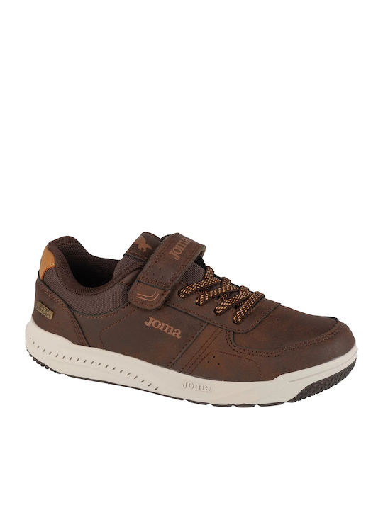 Joma Παιδικά Sneakers με Σκρατς Καφέ