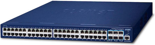 Planet Technology SGS-6310-48T6X Managed L3 PoE+ Switch με 48 Θύρες Gigabit (1Gbps) Ethernet και 6 SFP Θύρες