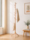 Viosarp Wooden Coat Rack Beige 42x42x175cm
