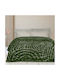 Amelie Line Κουβέρτα Βελουτέ Υπέρδιπλη 220x220εκ. Dark Green