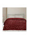 Amelie Line Κουβέρτα Βελουτέ Υπέρδιπλη 220x220εκ. Red