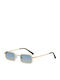 JohNocera Unisex Sunglasses with Gold Metal Frame and Gold Gradient Polarized Lens RECT-01