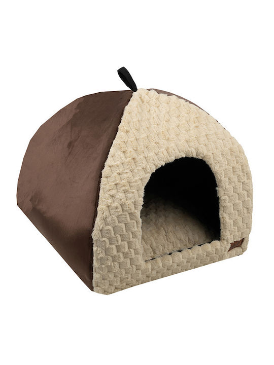 Woofmoda Κρεβάτι Σκύλου Σπιτάκι Καφέ 52x42εκ.