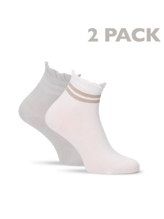 Tamaris Γυναικείες Κάλτσες White/silver 2Pack