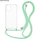 Sonique Armor Clear Silicone Case with Cord for...