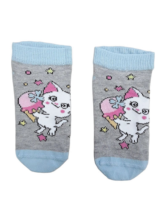 Domina Kids' Ankle Socks Grey Blue