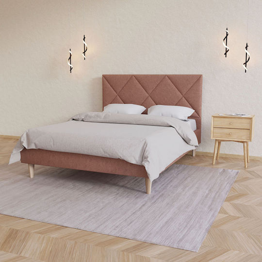 Fortuna Κρεβάτι Υπέρδιπλο για Στρώμα 160x200cm Τερακότα Fortuna Κρεβάτι Υπέρδιπλο για Στρώμα 160x200cm Τερακότα