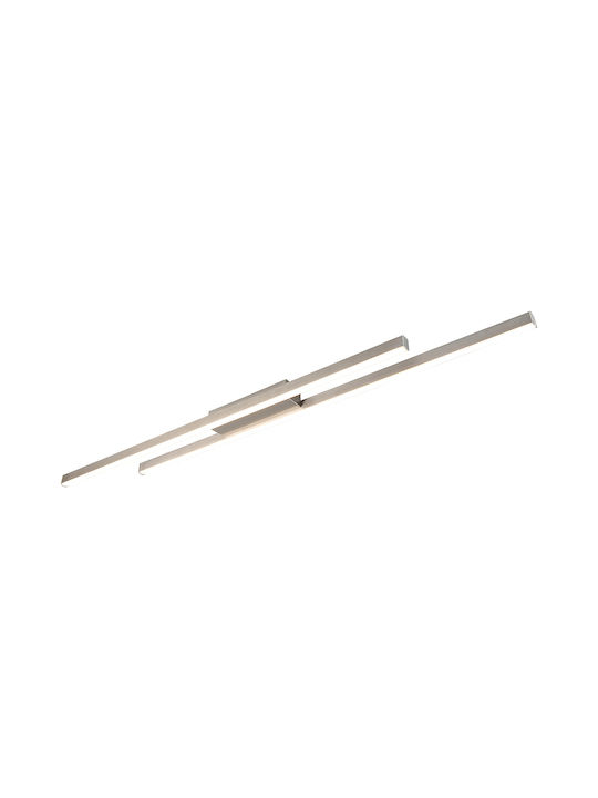 Trio Lighting Πλαφονιέρα Οροφής Ασημί με Ενσωμα...