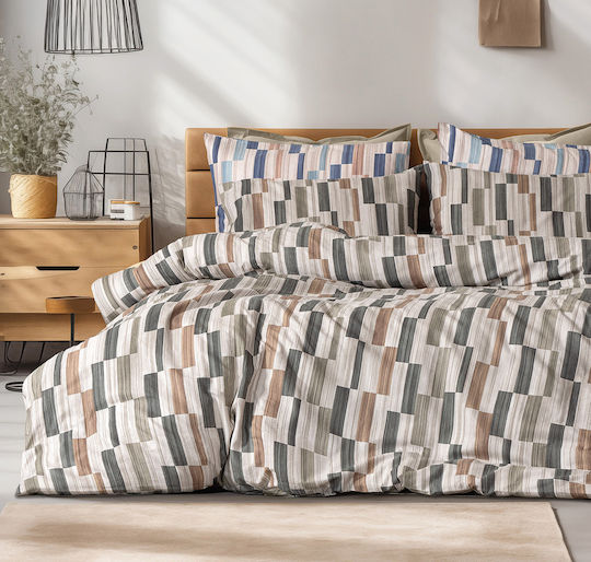 Beauty Home Σετ Υπέρδιπλη 230x250cm Pinot Art 12632 Μπεζ, Πράσινο