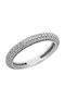 FenixJewelry Damen Ring Vollring mit Zirkonia aus Weißgold 14K