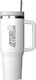 Applied Nutrition Handled Tumbler Θερμός Ανοξείδωτο 1.2lt White με Καλαμάκι και Λαβή
