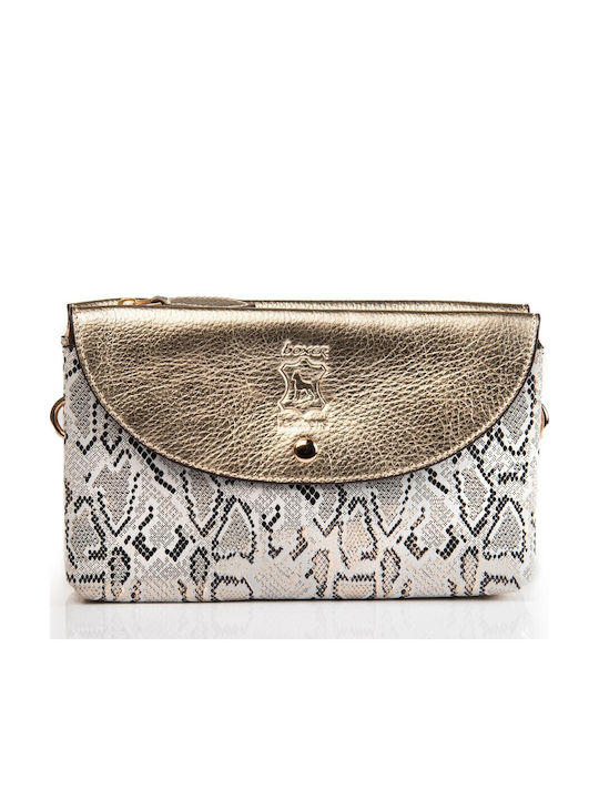 Boxer Leder Damen Handtasche Schulter Gold