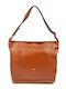 Leder Damentasche Schultertasche Tabac Braun