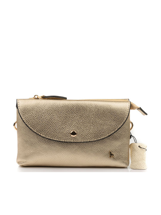 Boxer Leder Damen Handtasche Schulter Gold