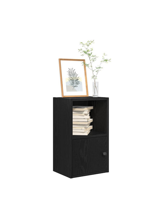 Shelf Floor Black Velvet-Black Metal 31x24x52cm