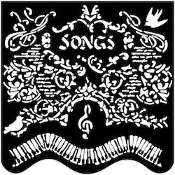 Thick Stencil 18x18cm Stamperia Music Songs Piano