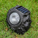 Set of 4 Floor Solar Lights Rocks Warm White with Photocell 15cmx11cmcm