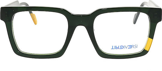 Tipi Diversi Herren Acetat Brillengestell Grüner Tipi Diversi TD644903