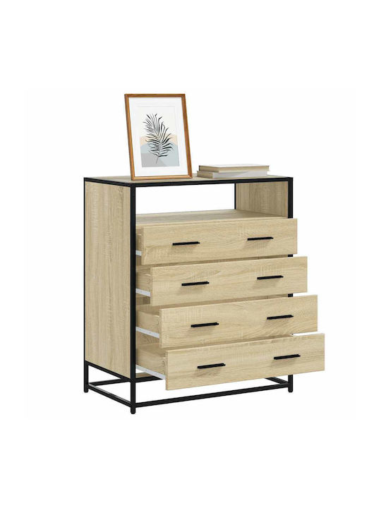 Wooden Chest of Drawers Coffee 70x41x70cm