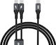 Dudao USB 2.0 Cable USB-C Male - USB-C 100W PD Black 1.2m