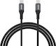 Dudao Braided USB 2.0 Cable USB-C male - USB-C 60W Μαύρο 1.2m 304004-181521