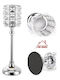 ForHome Candle Holder Metal in Silver Color 8x11x32cm 1pcs