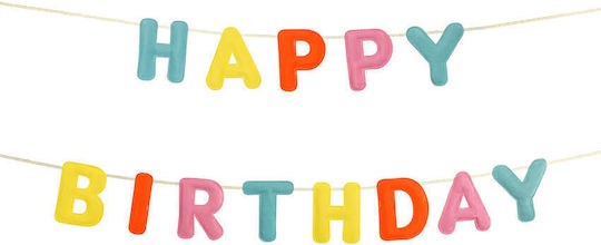 PartyDeco Happy Birthday Girlande für Party Buchstaben