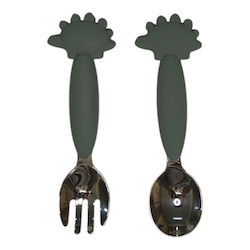 Queen Mother Baby Spoon and Fork Set Made of Silicone