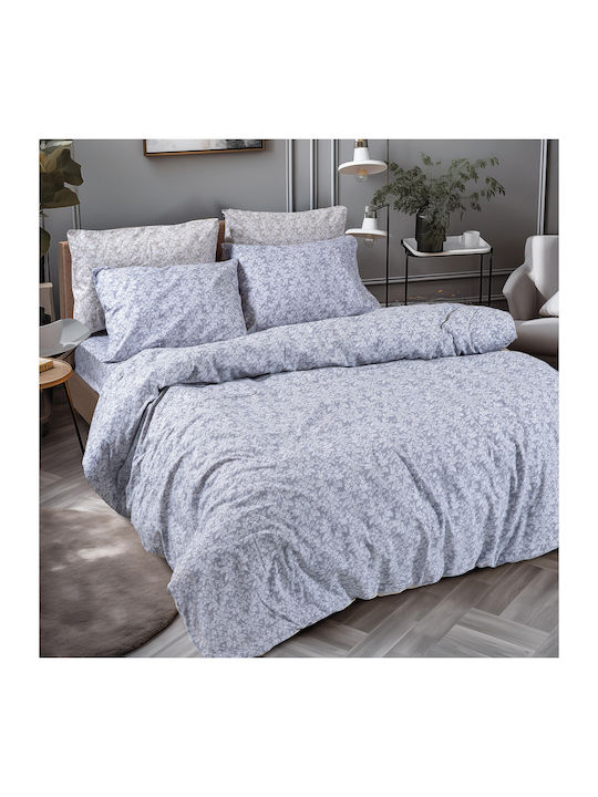 Beauty Home Set Cearșafuri Flanel 240x260cm. Flame Art 12631 Gri 4buc