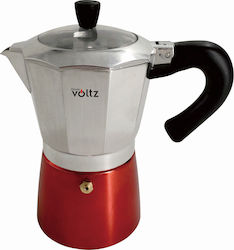 Voltz Espressokocher Edelstahl Rote