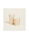 Beauty Home Set of Glasses Cocktail/Drinking made of Glass in Gold Color 255ml 8pcs