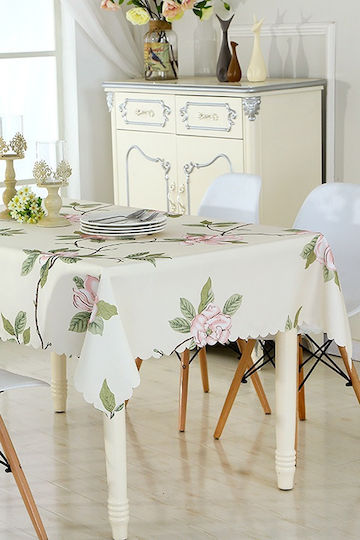 Tablecloth Stain Resistant Beige 150x150cm