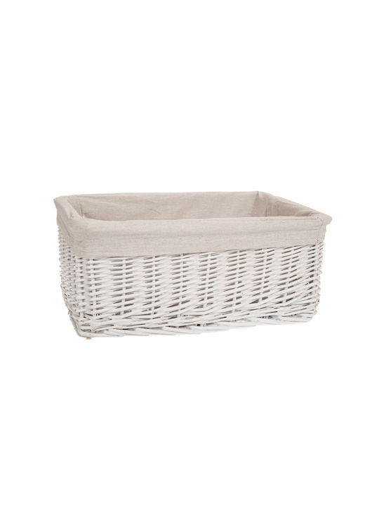 Iliadis Decorative Basket Wicker White 45x30x18cm