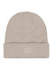 Beanie Unisex Σκούφος Πλεκτός σε Μπεζ χρώμα