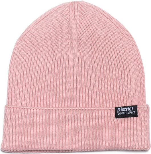 Beanie Beanie with Rib Knit in Pink color