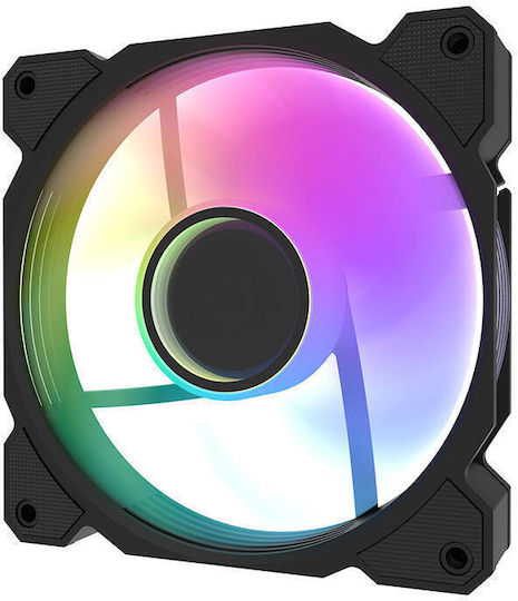 Darkflash DR08 Gehäuselüfter 120mm (1600rpm / 59,1cfm) mit RGB-Beleuchtung und Verbindung 4-Pin PWM