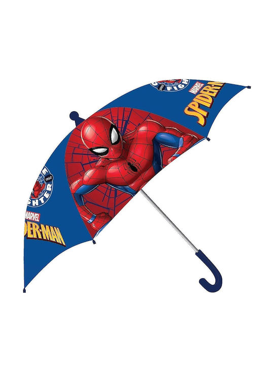 Spiderman Kinderregenschirm Gebogener Handgriff Blauen Spiderman Kinderregenschirm Gebogener Handgriff Blauen