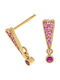 Arteon Earrings made of Silver Gold Plated with Stones