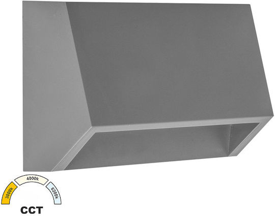 Adeleq Επιτοίχια Εξωτερική Πλαφονιέρα LED IP65 2W με Ρυθμιζόμενο Λευκό Φως